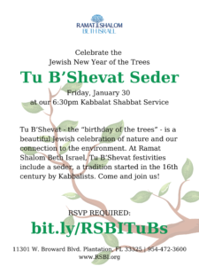 Celebrate the Jewish New Year of the Trees Tu B’Shevat Seder-2