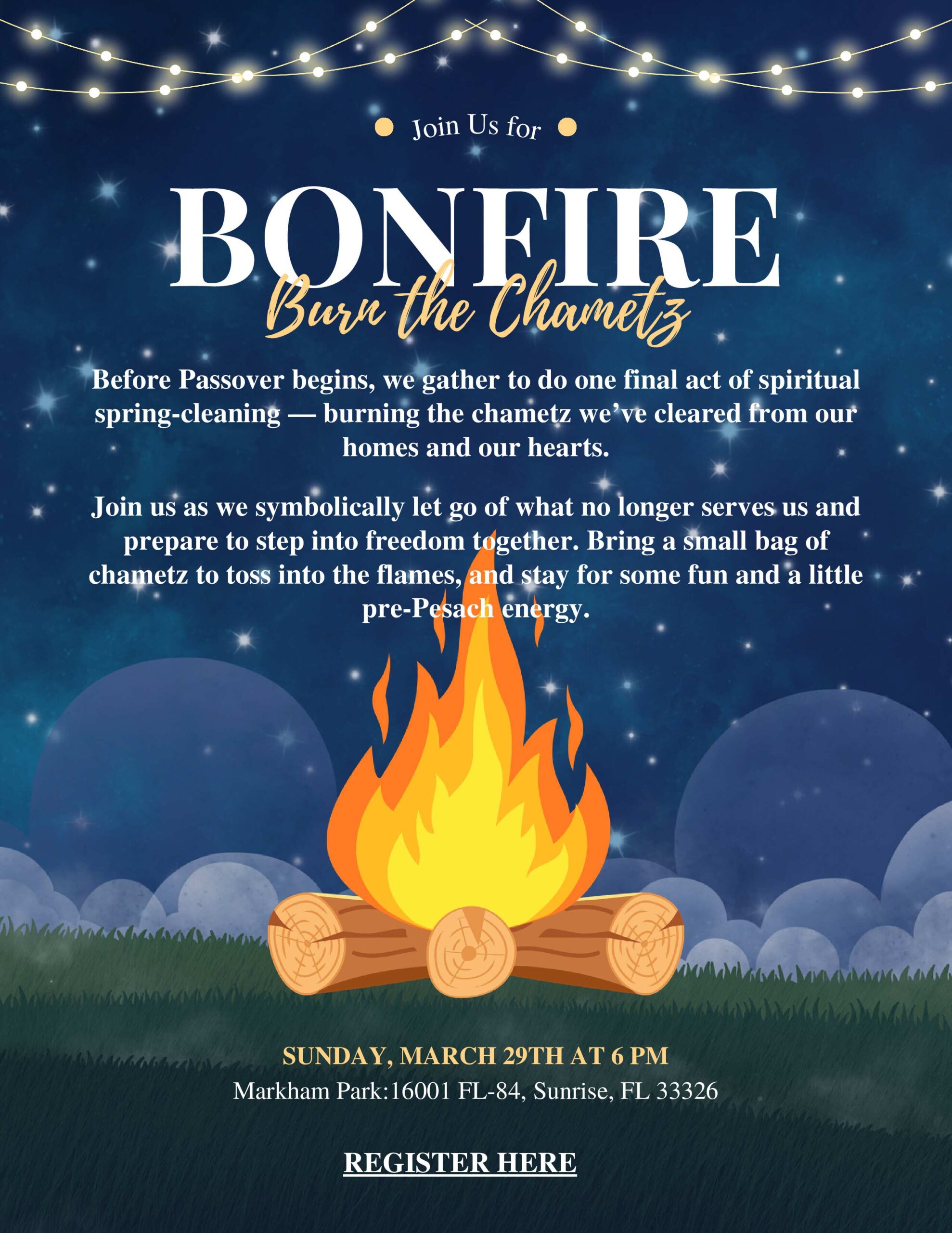Burn the Chametz Bonfire