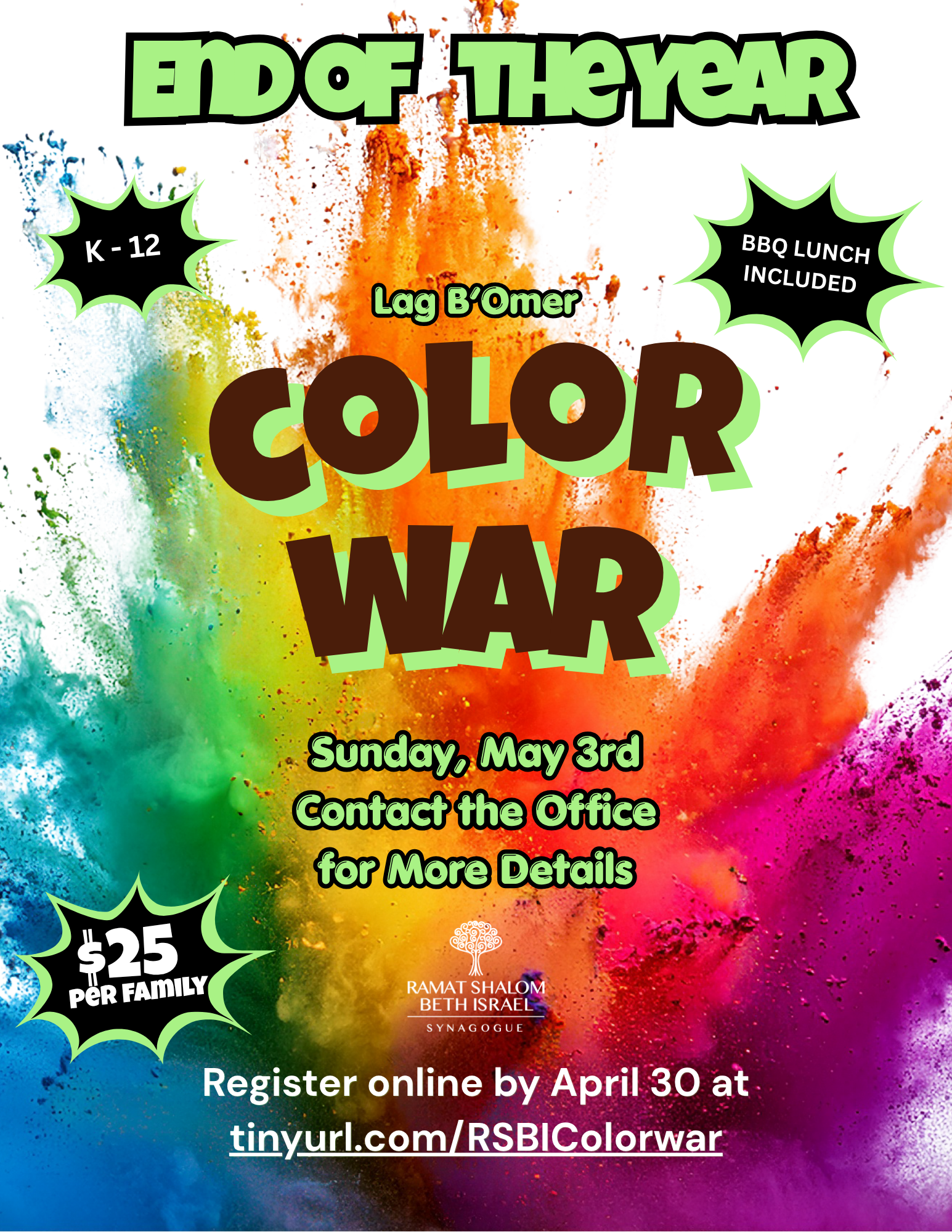 End of the Year Youth Group Color War